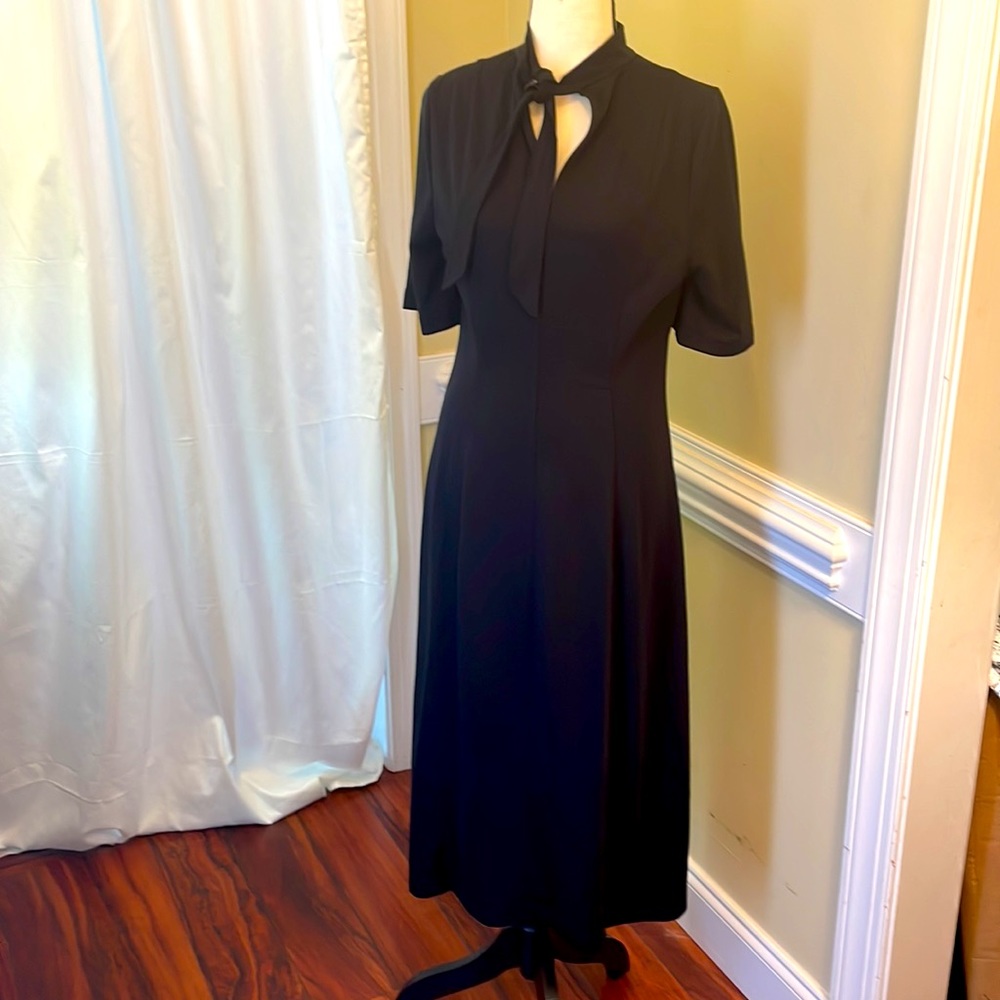 Who What Wear Black Neck Tie Dress Size M